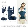 Beren First Set Indigo Blue Baby Carrier Can Be Used from Newborns Baby Carrier with Hip Seat Front of Neck Sitting Ergonomic Mesh Multifunctional