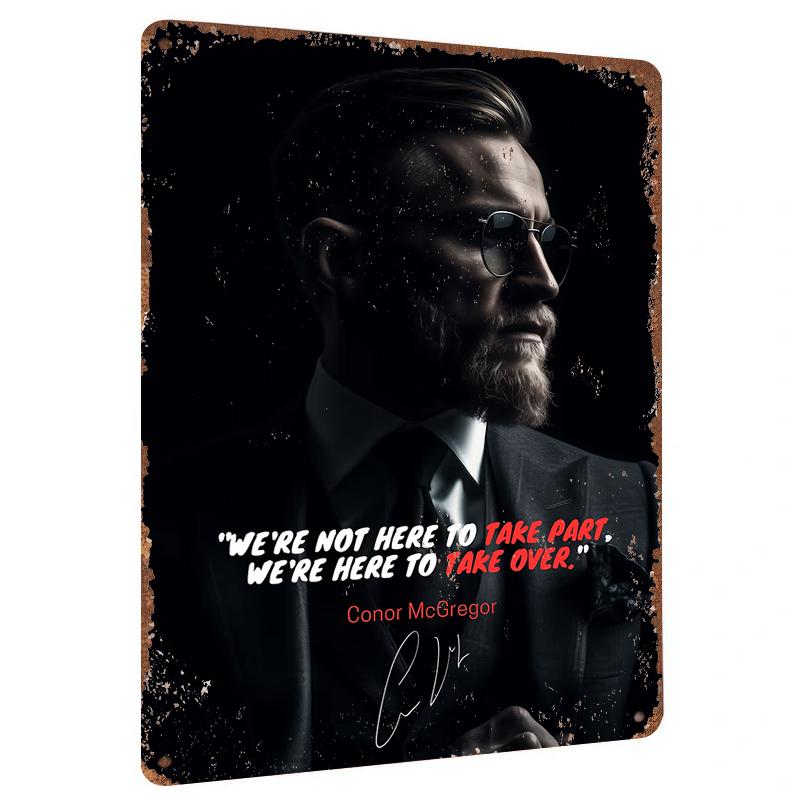 

Conor McGregor Motivational Quote Metal Wall Art Inspirational Gym Decor Man Cave Home Office Decoration 20x30cm（7.8x11.8inch）