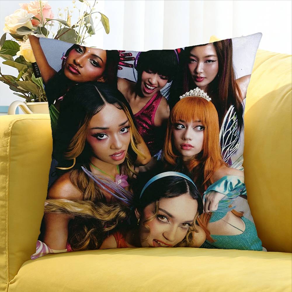 Hot Music Band KKATSEYE Various Sizes Square Pillow Case For Car Home Bedchamber Decor