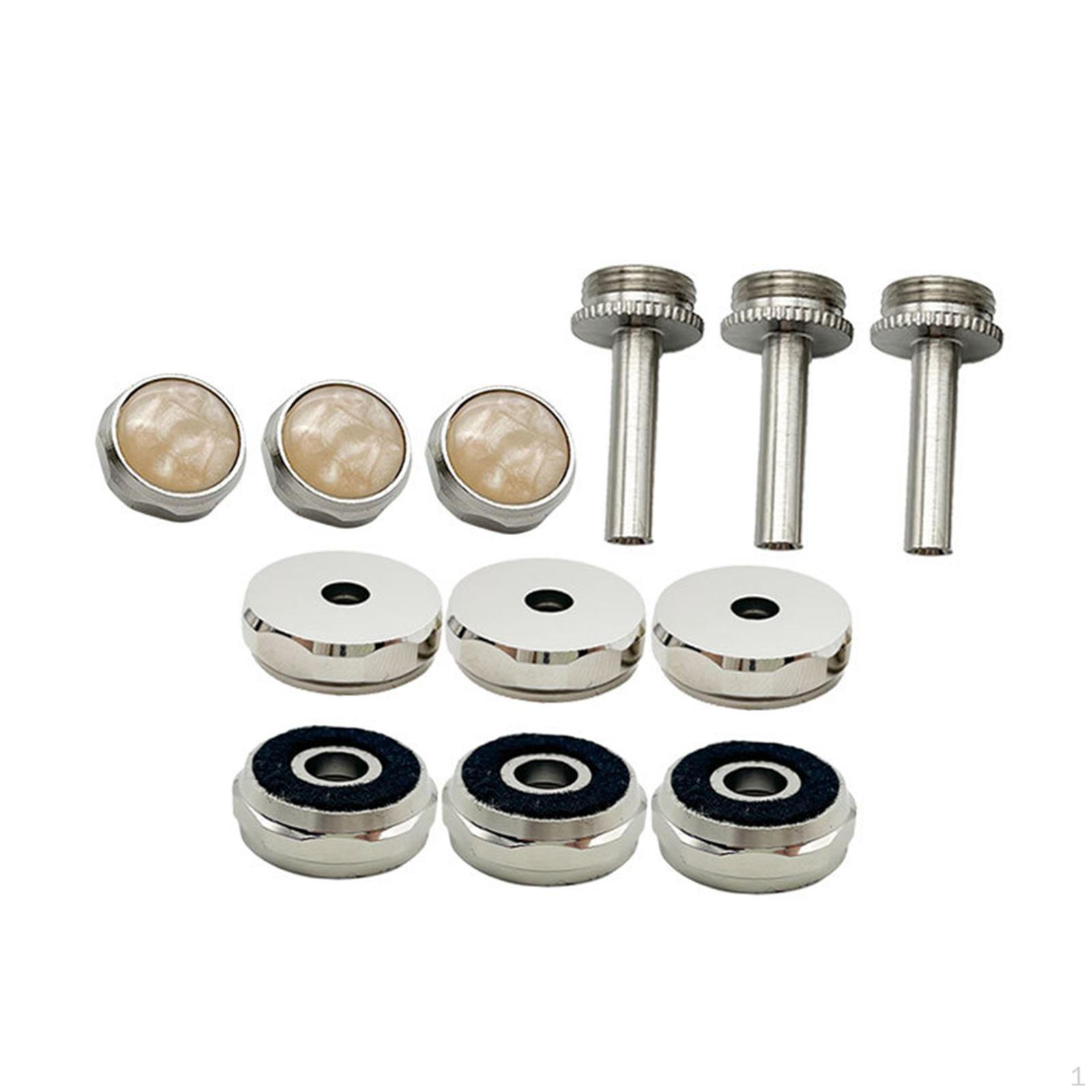

Trumpet Finger Buttons Rods Valve Covers Repair Parts Sturdy Maintenance Replacement for Instruments