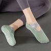 4 Pairs Yoga Socks for Women Bandage Pilates Non-Slip Grip Socks Backless Breathable Fitness Sports Ballet Dance Floor Socks