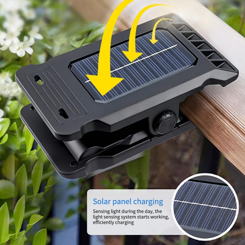 1 Set Solar Powered Garden Lights with Motion Sensor 3 Modes Clip-on Easy Mount for Backyard Lighting