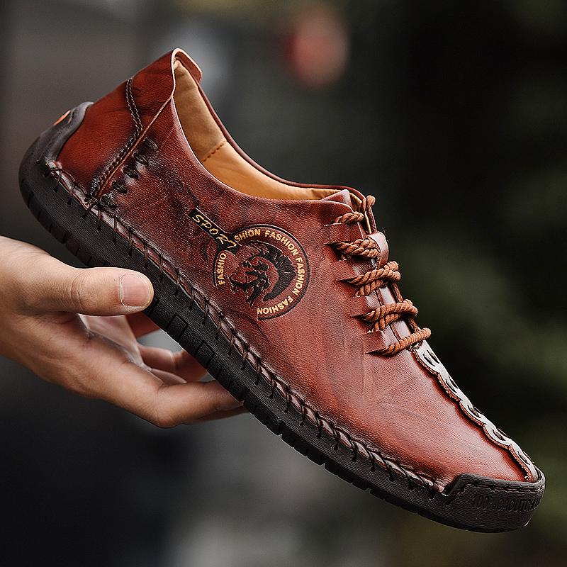 

Мужская повседневная обувь в стиле ретро, большой размер, повседневные ботинки ручной работы из натуральной кожи, ботильоны 48 вино красного