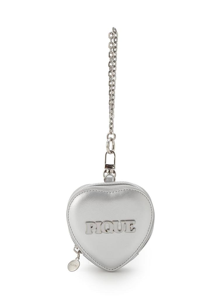 Gelato Pique Heart Pouch Charm PWGB254680 SLV F Women's
