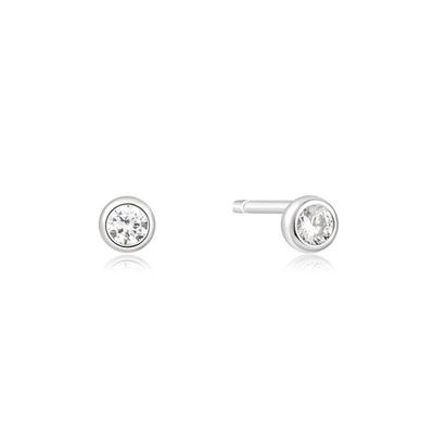Solitaire Cubic Zirconia 925 Silver Stud Earrings E059-03H