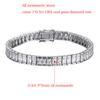 Smyoue 3*5mm Emerald Cut Moissanite Tennis Bracelet for Women Man Original 925  Silver Full Diamond Bangle Certificate