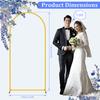 Metal Arch Backdrop Stand 5.91×2.62 ft Gold Wedding Balloon Arch Stand Easy Assembly Frame Backdrop Holder Bracket for Birthday