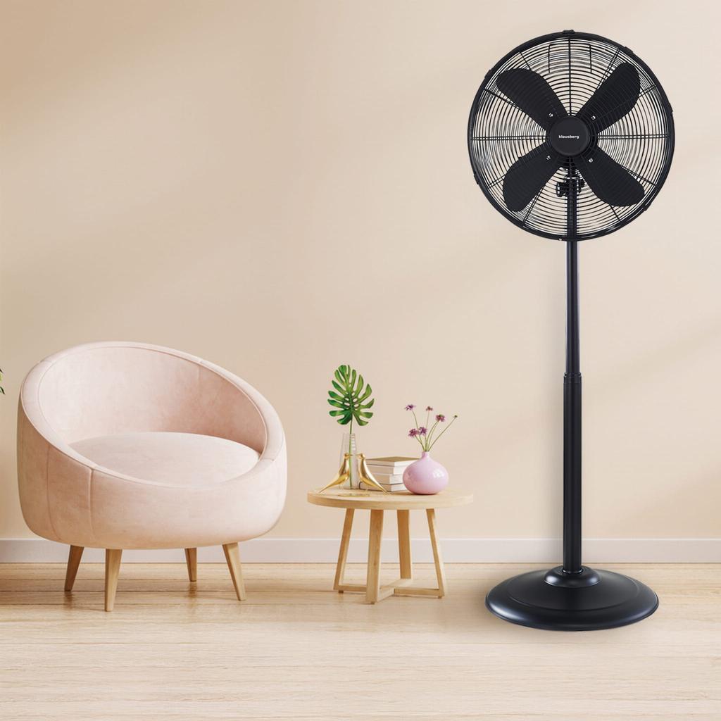 Wentylator stojący podłogowy 40cm 50W metalowy KLAUSBERG KB-7860  Czarny