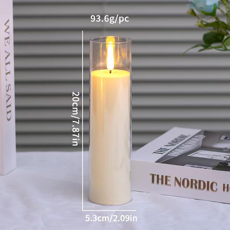 Acrylic LED Candle Atmosphere Light with Remote - Ideal for Romantic Birthday and Party Decorations.