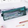 Retro Transparent Mesh Pencil Case - Large Capacity, Multi-functional Mini Storage Bag
