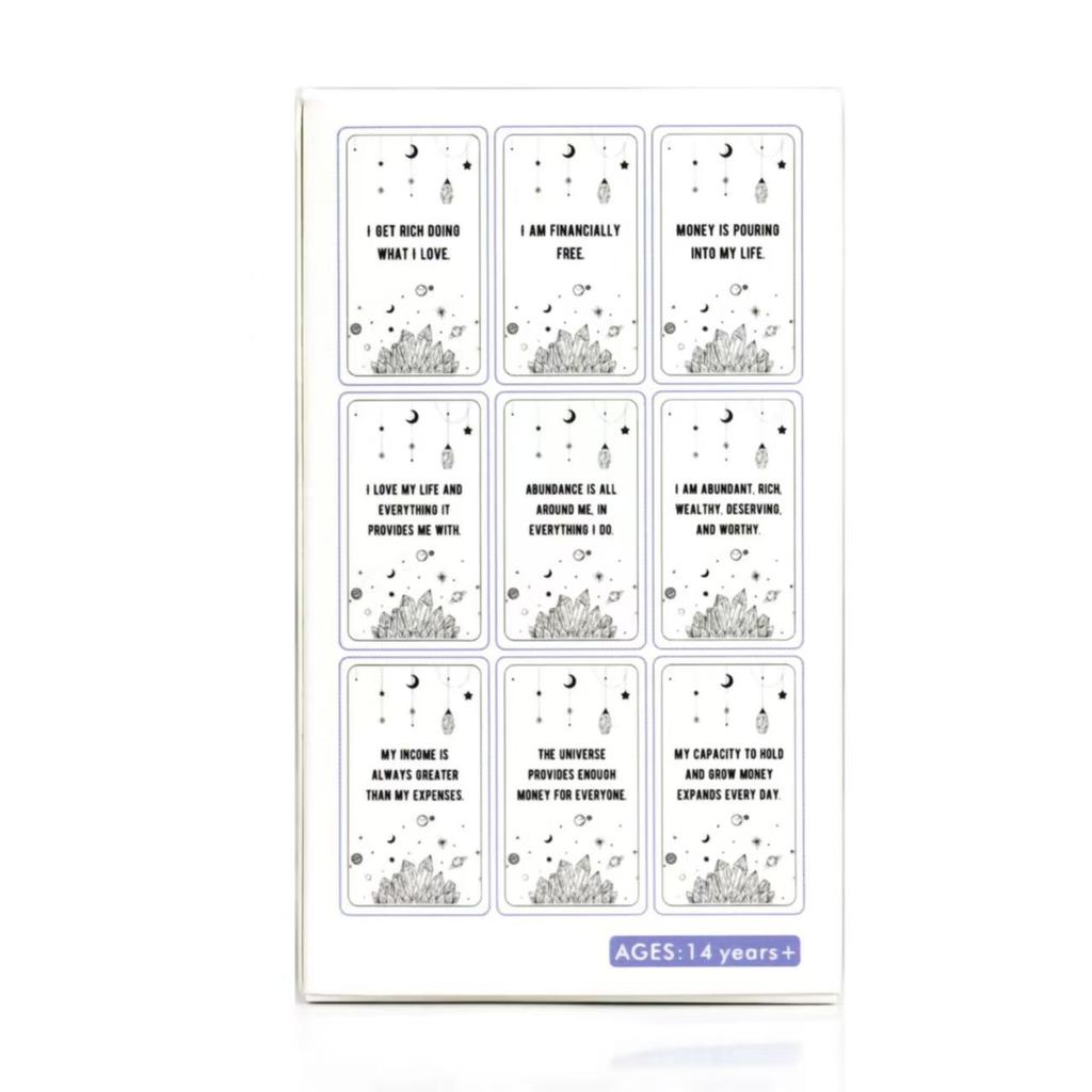 Financial Abundance Affirmation Cards Affirmation Deck To Manifest Financial Freedom & Attract Money 54 Pcs Cards 10.3*6cm