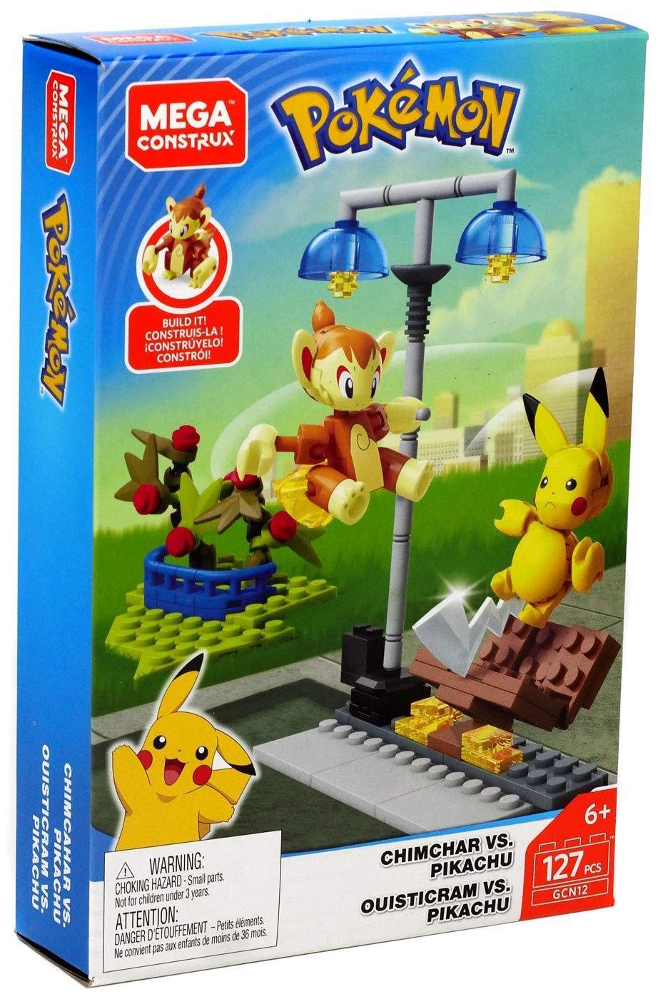 Пластиковая модель-фигурка Pokémon от Mega Construx: Хикозару против. Pikachu