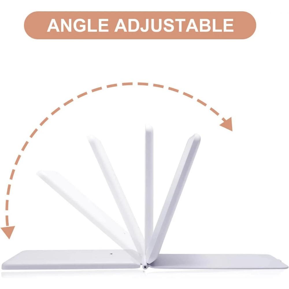 LED Faltbarer Reise-Make-up-Spiegel 3 Farben Lichtmodi USB Wiederaufladbar Touchscreen Tragbarer Tisch-Kosmetikspiegel Weiß