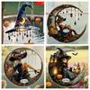 Window Hanging Decoration Lightweight 2d Flat Decoration Halloween Acrylic Pendant Eerie Garden Suncatcher For Garden Trick Or
