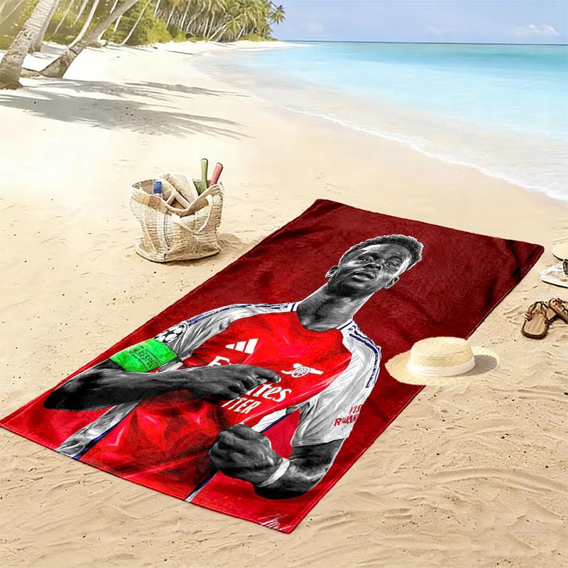 Bukayo Saka Glory Beach Towel, Large Soft Quick Dry Towel for Beach Camping Swimming