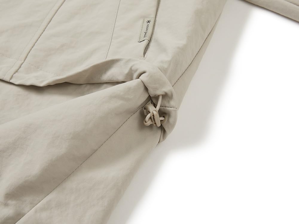 Snow Peak Polywasher Hood Windbreaker Light Beige Outer Size L Wmn's GS-S25FWFWB67 Women's Jacket,