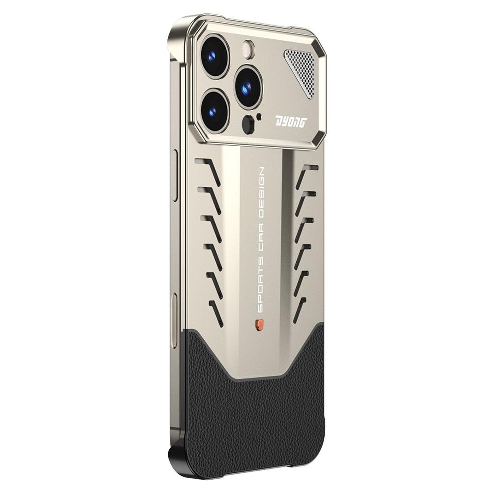 

DYONG For iPhone 16 Pro Metal Case Snap-Open Design Heat Dissipation Shockproof Phone Cover Titanium