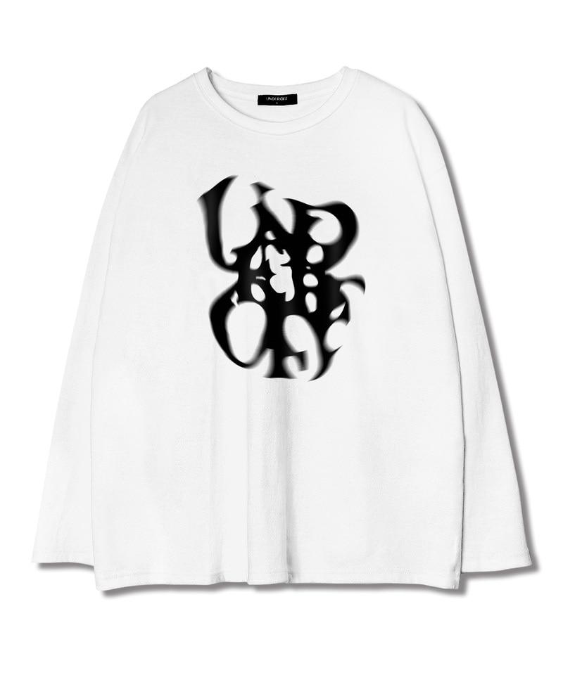 UNDEROFF Layered Crew Neck Long Sleeve Under Smoke T-Shirt Black
