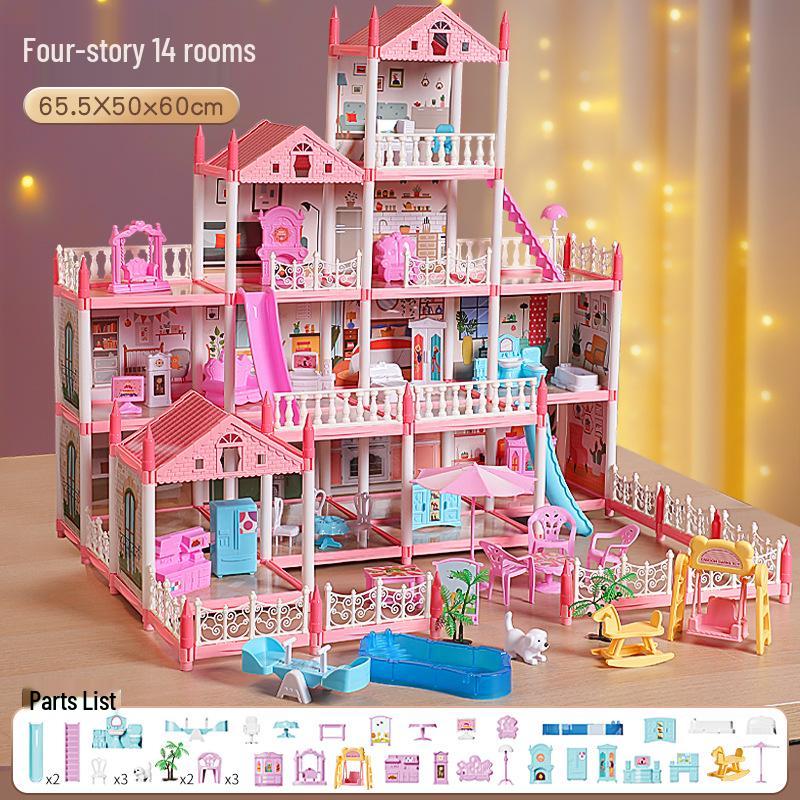 DIY Princess Castle Dollhouse Playset for Girls