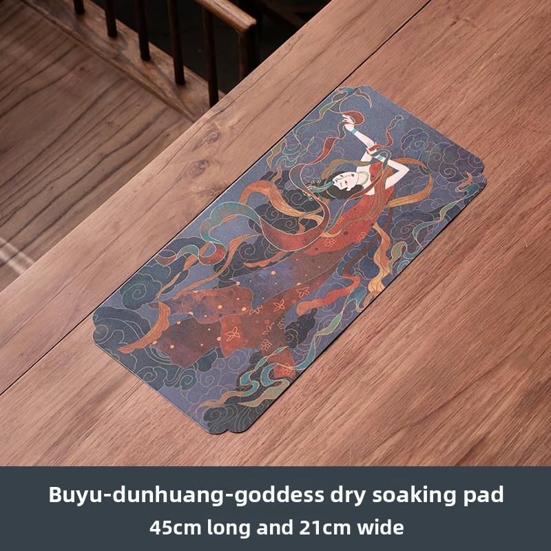 

New Chinese dry brewing mat, double-sided tea mat, tea towel, household tea table mat, pot mat, one seat, multi-purpose tea