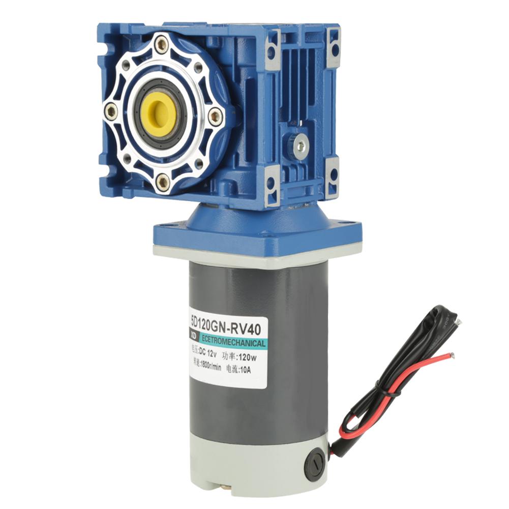 120W RV40 Worm Gear Motor Speed Adjustable CW CCW with Self Locking (12V)