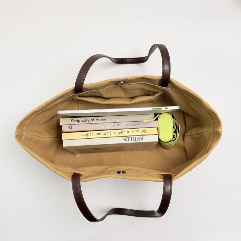 Große Kapazität Tote Bag für Damen Minimalistische Schulterhandtasche Einkaufs-Pendler-Tasche
