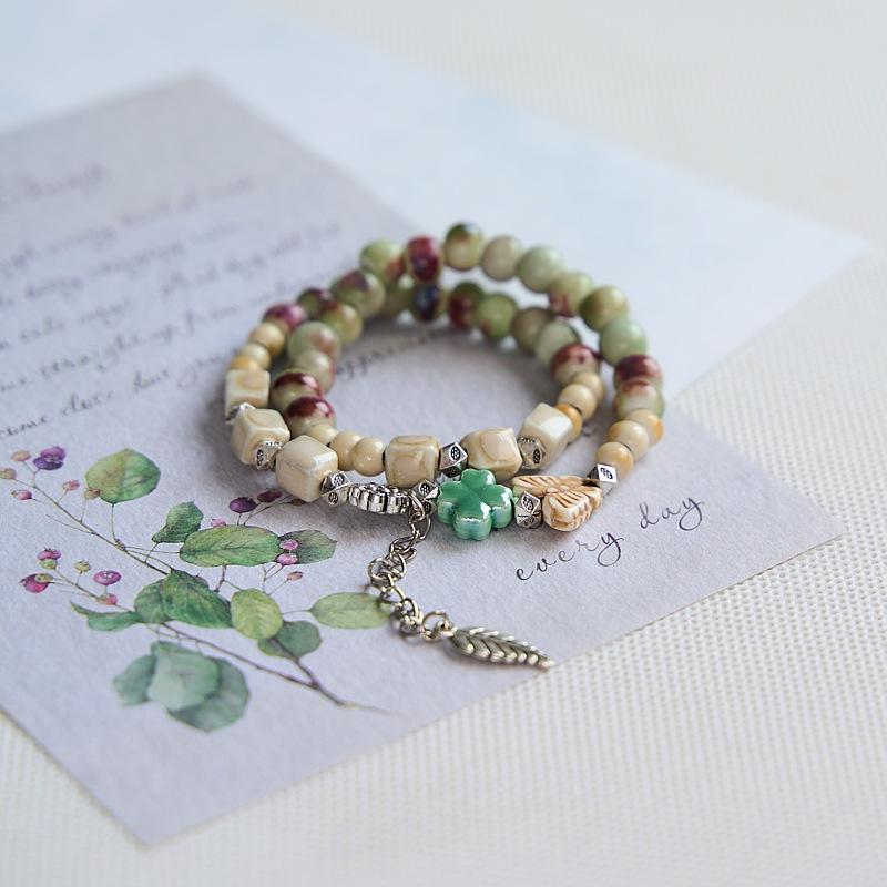 Керамический браслет Jingdezhen не выцветает женский летний национальный стиль новый китайский girlfriend Mori браслет ювелирные изделия женщины