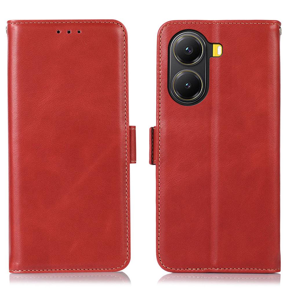 For Xiaomi Poco X7 Pro 5G Case RFID Blocking Genuine Cow Leather Wallet Phone Cover