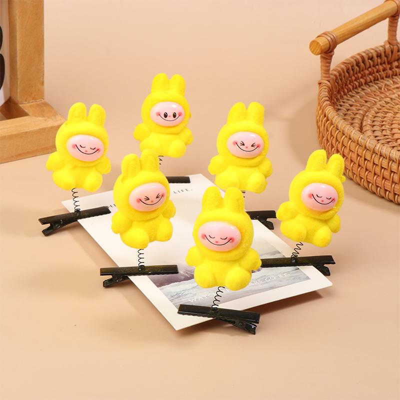 6 stk Kawaii Labubu Vår Hårspenne 3D Tegneserie Dukke Hårnåler Andenebbklemme Hodeplagg Barnas Hårtilbehør Festdekorasjoner