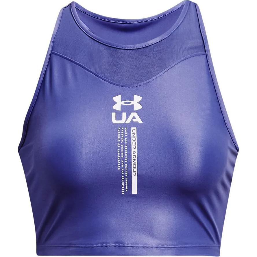 Under Armour Iso-Chill Crop Tank Top Women Purple 1361151-561 S