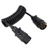 Filo a Molla per Rimorchio 12V 24V 2M 7 Fili a Spirale per Traino Veicoli Commerciali Camper Auto Barche