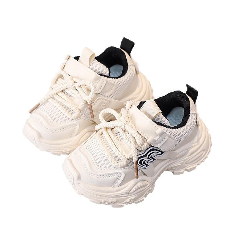 Spring Kids Breathable Mesh Sneakers Boys Girls Soft Sole Dad Shoes Fashion Casual Running Shoes For Children