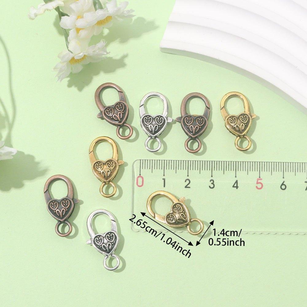 3/6/9 Herzförmiger Karabinerverschluss Karabinerverschluss Herzförmiger Legierungs-Karabinerhaken DIY Halskette Armband Schlüsselanhänger Schmuckherstellung