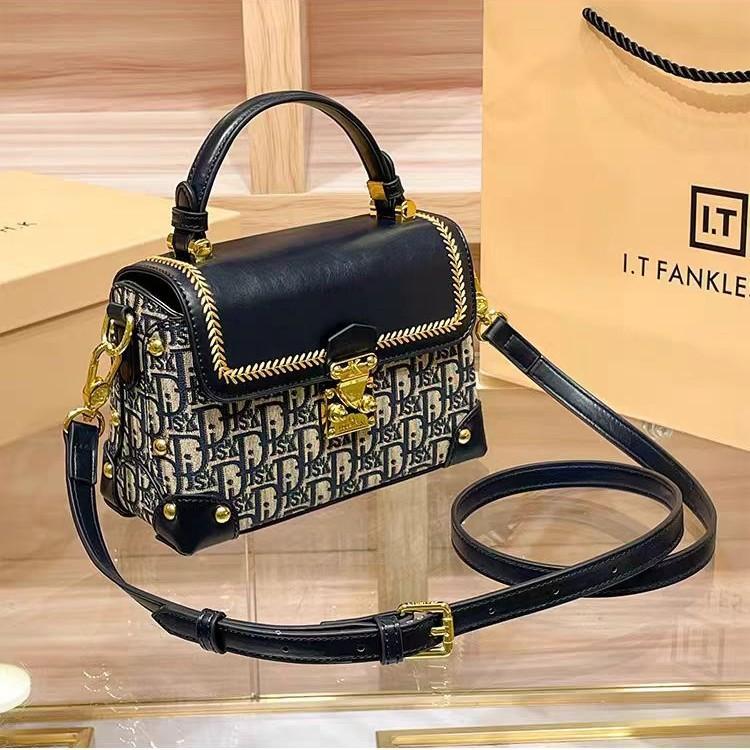 Brand Women's Handbag New Fashionable Printed Genuine Leather Stylish One Shoulder Cross Shoulder Bag
