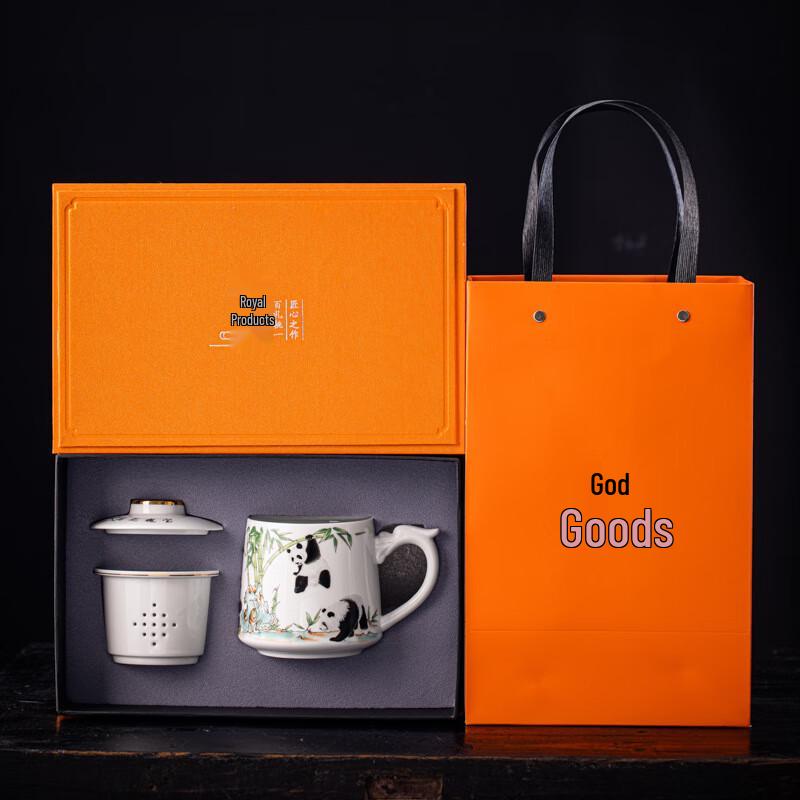 Giant Panda Ceramic Tea Infuser Mug