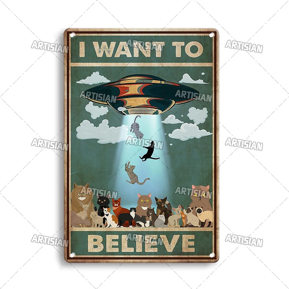 Artisanisches Tier Schwarze Katze Retro Metallposter Lustiges Haustier Vintage Dekorative Blechplakette Garage Bar Pub Club Man Cave Wanddeko