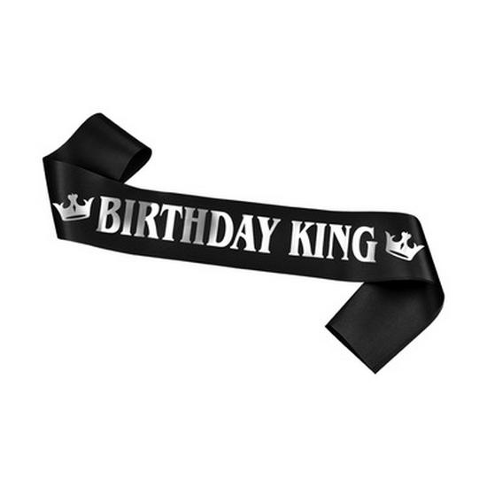 Birthday Sash & Crown Badge for Boyfriend or Husband Celebration - Party Decoration & Photo Props
