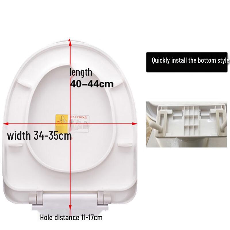 HONGGONG Soft-Close U-Shaped Toilet Seat