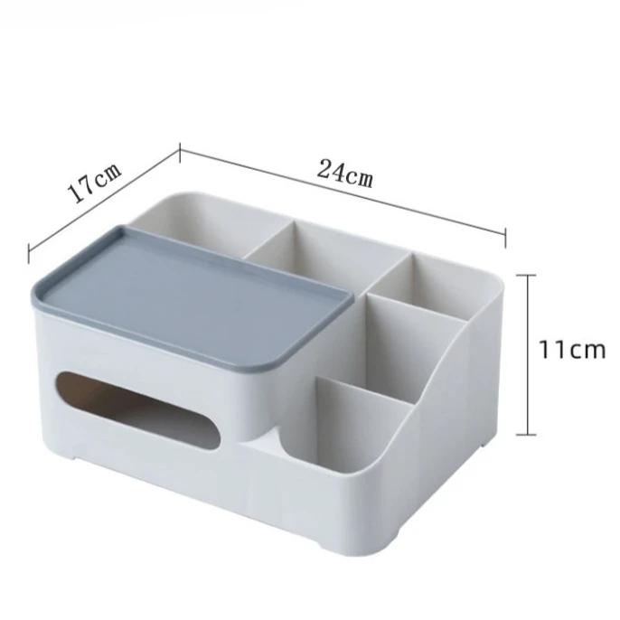 Multifunctional Tissue Storage Box Cover Napkin Holder Sundries Ontainer Stationery Organizer for Bedroom Office Bathroom Vanity