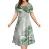 2026 New Summer Loose A-line Dress 3D Printing Short-sleeved Women's Evening Dress Women's Elegant Fashion Round Neck Dress