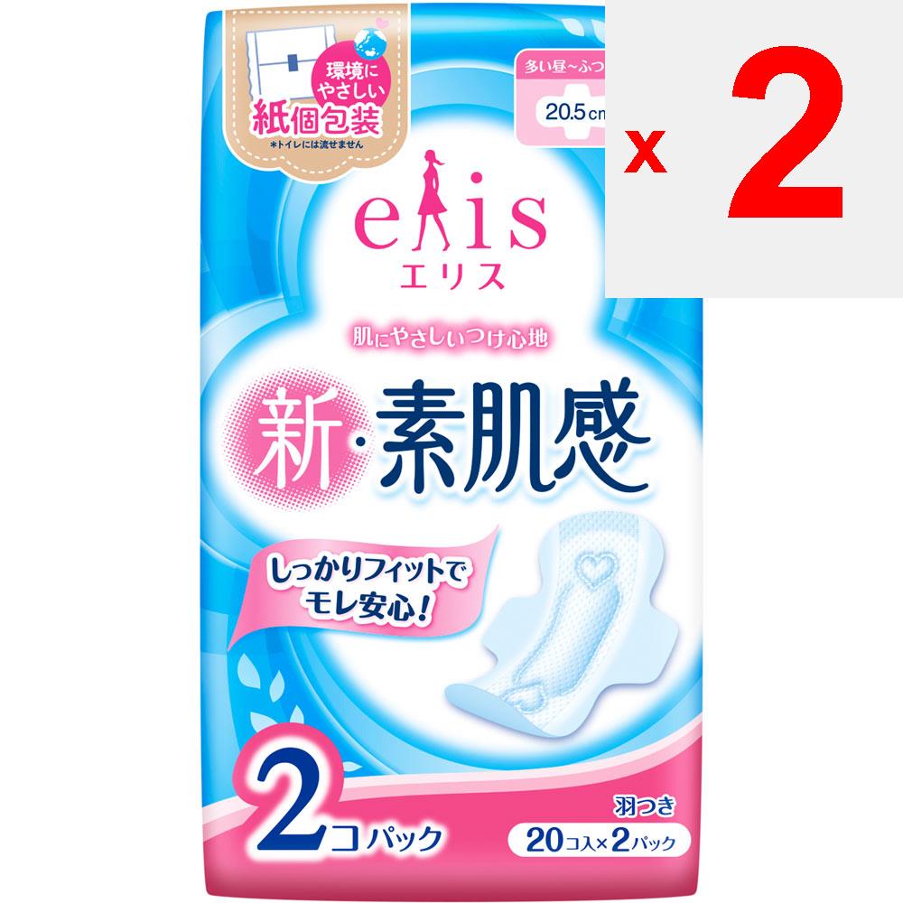 Daio Paper Elise Shin-Sohada-Kan (for Normal To Heavy Daytime Use) 20 Sheets X 2P with Wings (Quasi-drug) New Skin Feeling Napkin General Purpose New