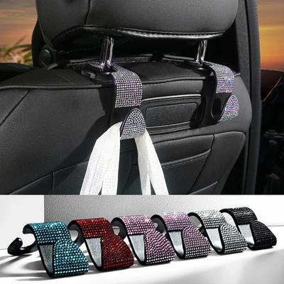 Háček na opěrku hlavy autosedačky Diamond Bling Kamínky Věšák Auto Zadní Univerzální Držák na opěrku hlavy Úložný držák Příslušenství do interiéru auta