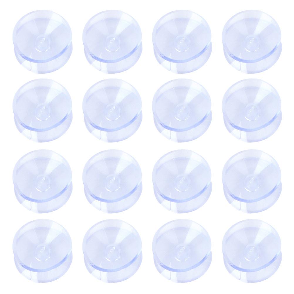 30Pcs Double Sided Suction Cups Anti-Slip Transparent PVC Pads Secure Grip Stable Holder for Glass Table Tops Reusable Clear