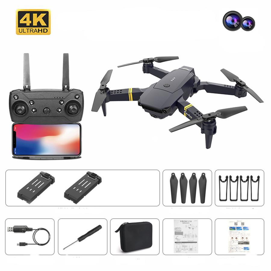 WIFI FPV 4K HD Dual Cameras Built-in Battery Foldable Selfie RC Quadcopter Drone