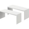 Yamazaki Bathroom Mirror Storage Set of W22 X D8 X Tower Storage 4036 Rack, 2, White, Approx. H10cm, Series, U-shaped Rack, Shelf, Bathroom,