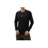 Nike Solid Color Crew Neck Long Sleeve Pullover T-Shirt Men Tops Black FB7983-010
