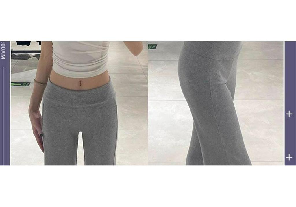 2026 American Knit Maternity Micro-Flare Stretch Pants for Spring - Slimming and Drape Wide-Leg Design