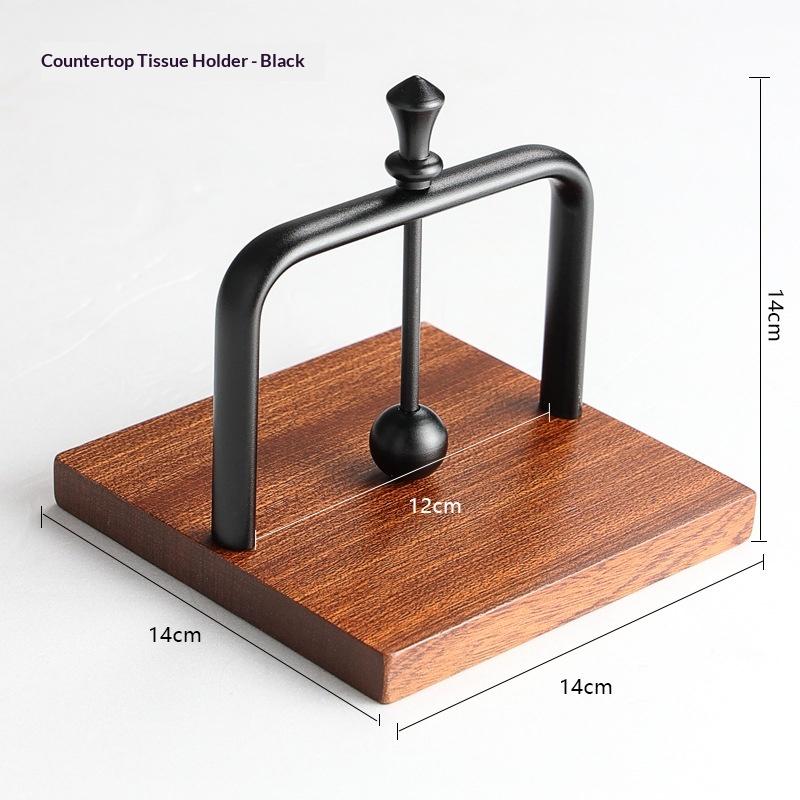 Desktop Tissue Holder Coffee Shop Napkin Holder Western Restaurant Solid Wood Hotel Tissue Box Homestay Desktop Tissue Holder