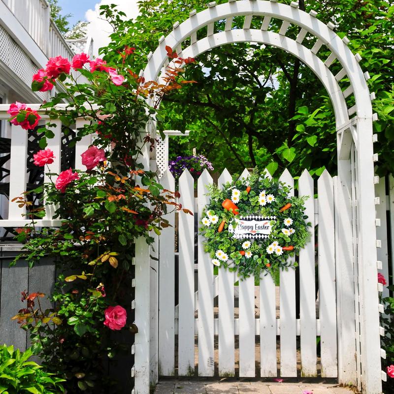 Påskkrans Dekorationer Morot Och Prästkrage Utomhusgirlang Dörrprydnad Vårkrans För Sovrumsfönster Vardagsrum