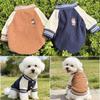 Embroidered Pet Baseball Jackets Warm Puppy Spring Clothes Thickened Puppy Coat  Puppy Wear